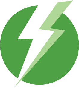 Green lightning logo