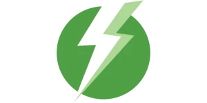 Green lightning logo